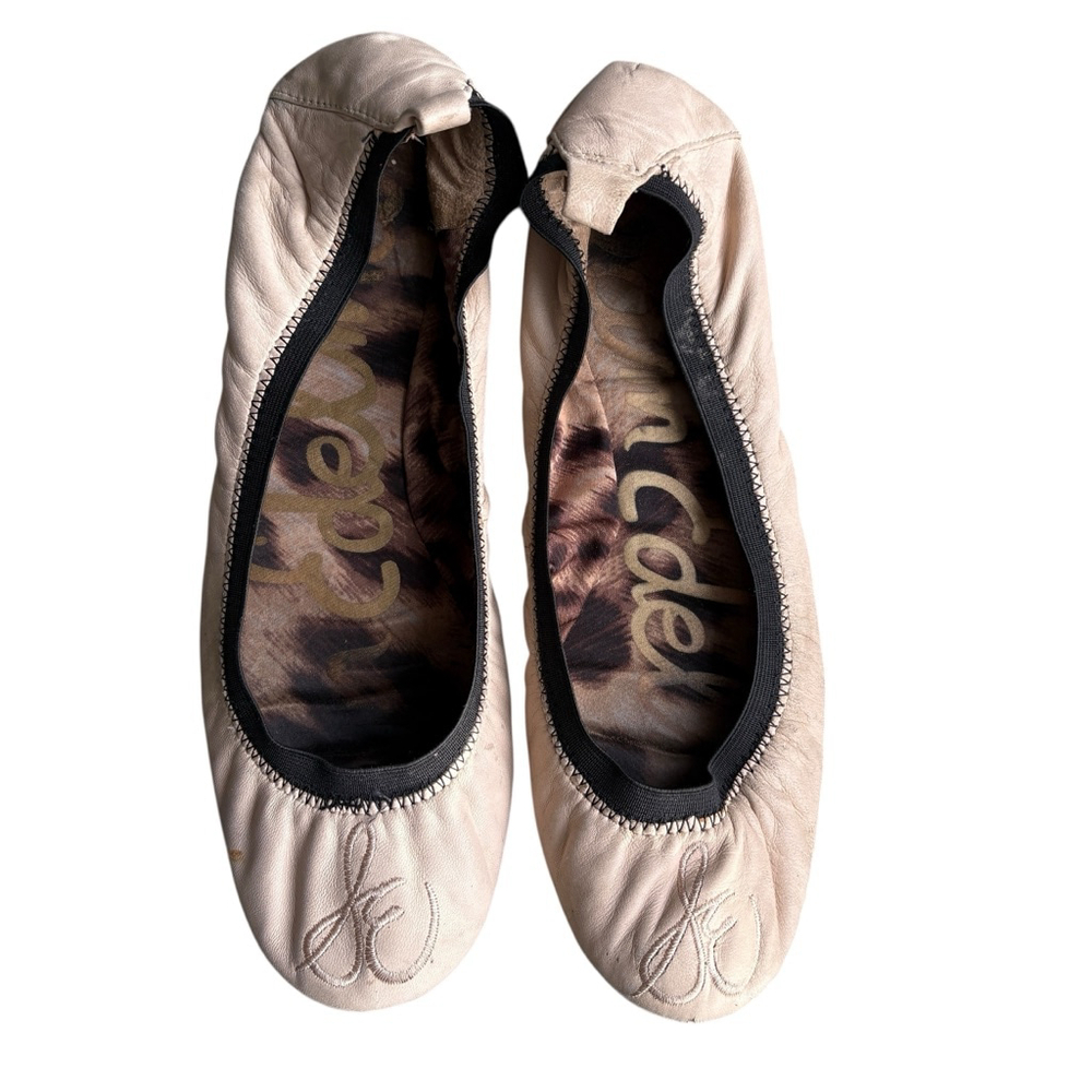 Sam Edelman Nude Cayla Leather Flats Size 7.5